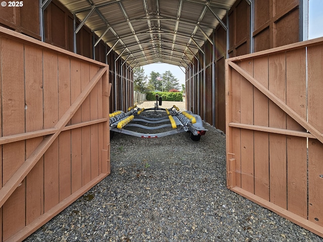 288 N Dorcas Dr, Keizer, OR 97303 - view of parking featuring an exterior structure and a detached carport