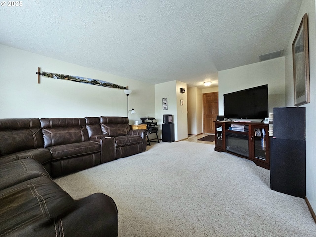 288 N Dorcas Dr, Keizer, OR 97303 - living area featuring carpet and a textured ceiling
