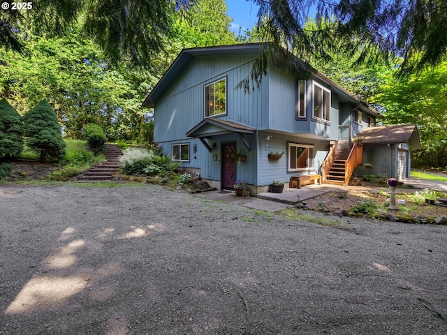 17222 SE Tickle Creek Rd, Boring, OR 97009 - view of front of property with stairs and an attached garage