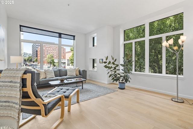 618 NW 12th Ave, Portland, OR 97209 - living room featuring wood finished floors and baseboards