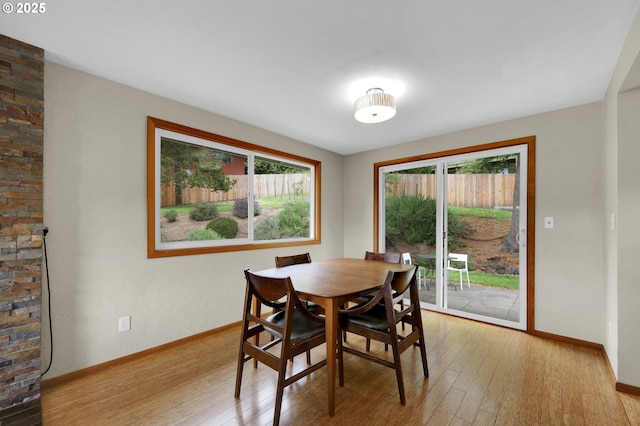 3765 Potter St, Eugene, OR 97405 - dining space featuring baseboards and light wood-style flooring