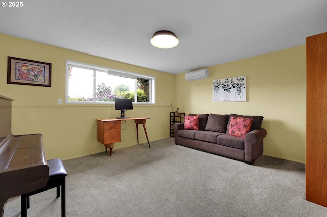 3765 Potter St, Eugene, OR 97405 - carpeted living area with an AC wall unit