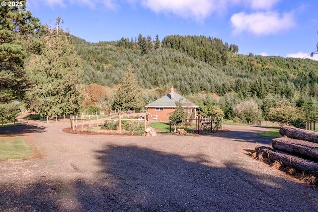 9602 Harlan Rd, Eddyville, OR 97343 - view of yard featuring fence and a forest view
