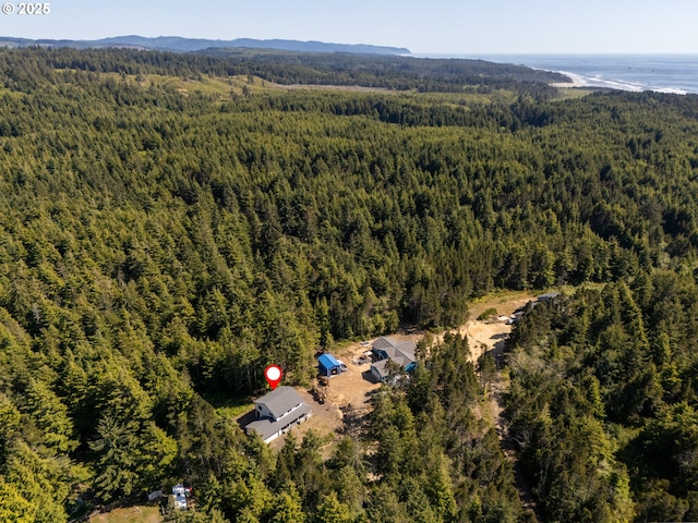 510 SE 130th Dr, Newport, OR 97366 - aerial view of property's location with a forest and a mountainous background