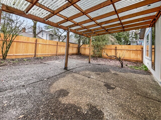 view of patio / terrace with a fenced backyard