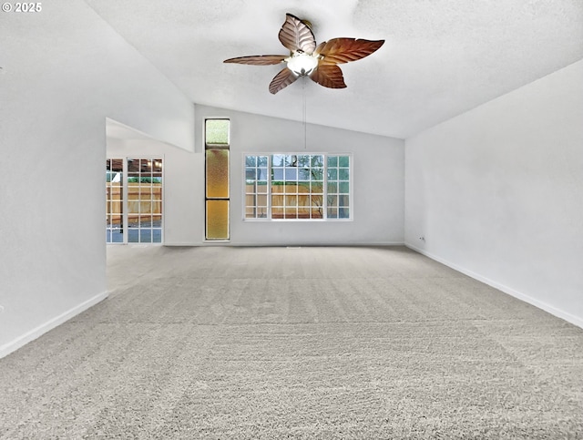 157 SE 205th Dr, Gresham, OR 97030 - carpeted empty room with lofted ceiling, ceiling fan, and baseboards