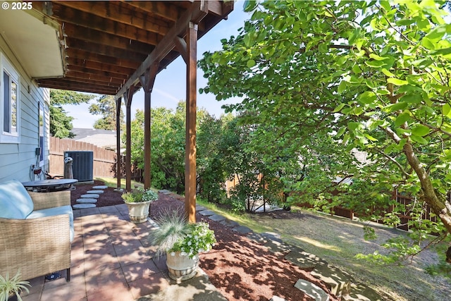 315 W 13th St, The Dalles, OR 97058 - view of patio featuring central air condition unit