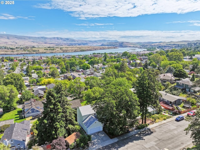 315 W 13th St, The Dalles, OR 97058 - aerial perspective of suburban area with a water and mountain view