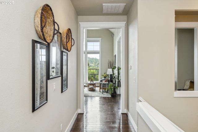 10448 SE 147th Ave, Happy Valley, OR 97086 - corridor with dark wood-style flooring and baseboards
