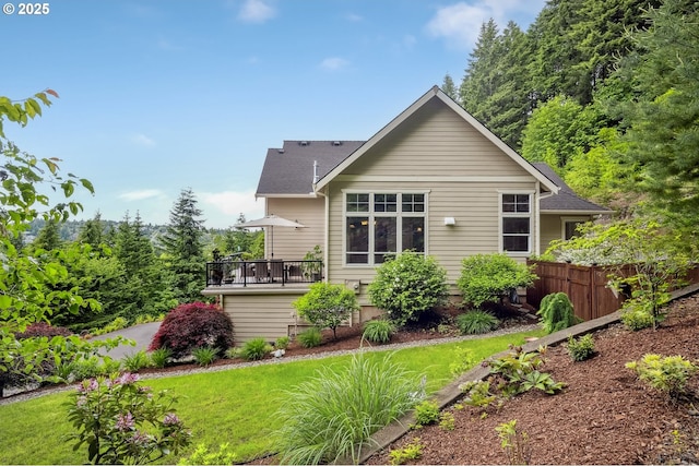 10448 SE 147th Ave, Happy Valley, OR 97086 - rear view of house with a deck