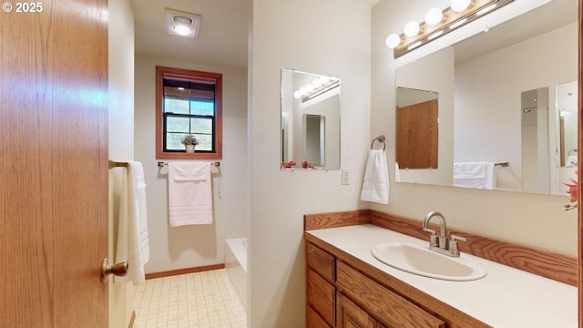 bathroom with vanity