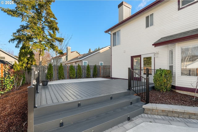 wooden deck with fence