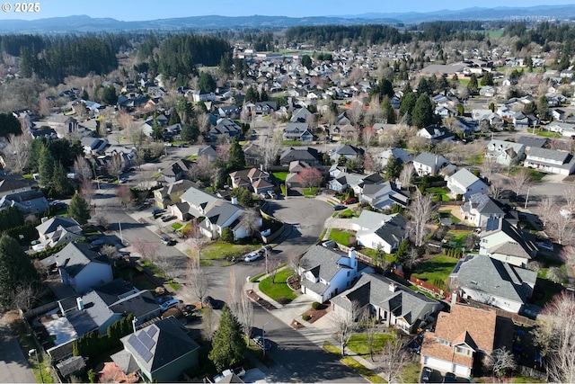 bird's eye view with a residential view