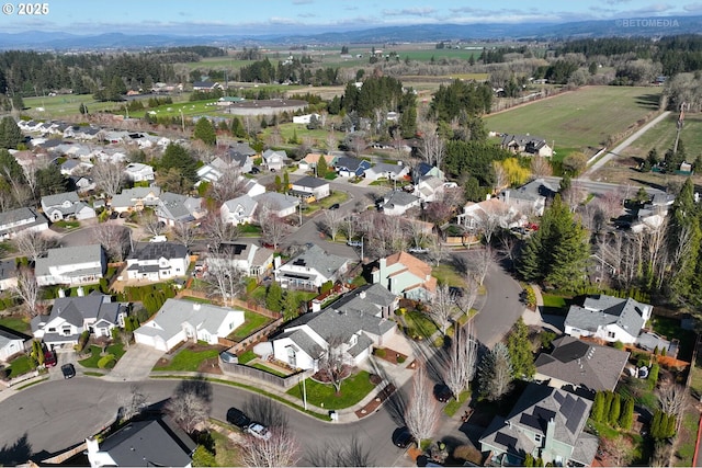 bird's eye view with a residential view