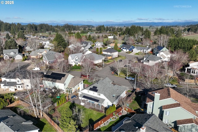 aerial view featuring a residential view