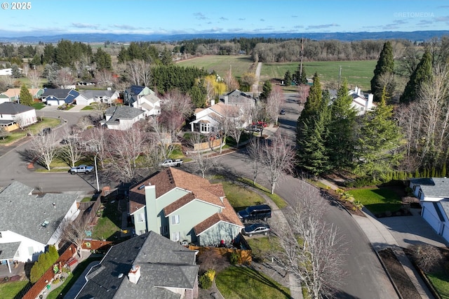 bird's eye view with a residential view