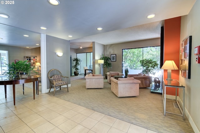 lobby featuring recessed lighting