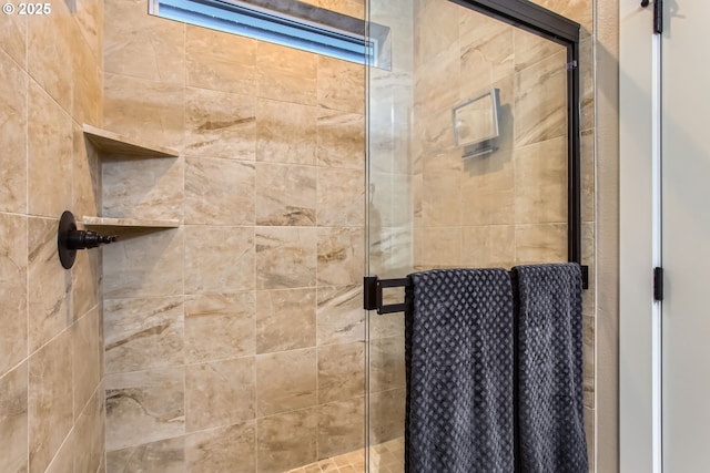 bathroom with an enclosed shower