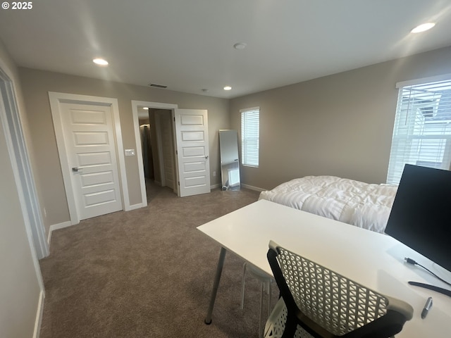 733 NW 178th Way, Ridgefield, WA 98642 - bedroom with baseboards, recessed lighting, carpet floors, and visible vents