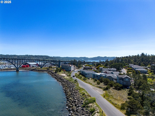 238 SW 27th St, Newport, OR 97365 - water view featuring a notable bridge and mountains