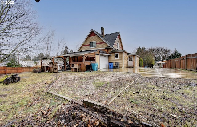 view of rear view of property