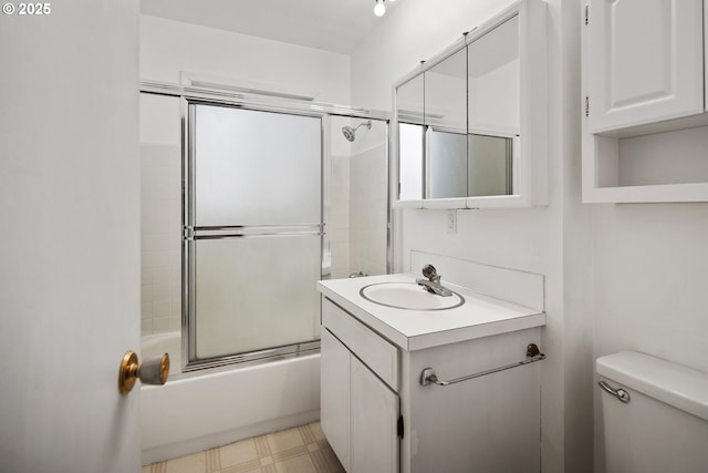 11613 Pacific Ct NE, Woodburn, OR 97071 - bathroom with vanity, shower / bath combination with glass door, and tile patterned floors
