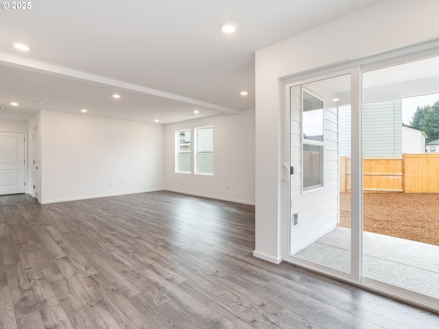 5905 NE 121st Way, Vancouver, WA 98686 - spare room with wood finished floors, baseboards, and recessed lighting