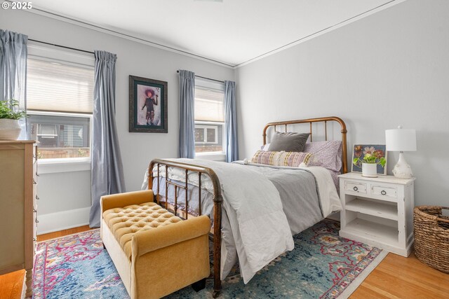 4134 N Concord Ave, Portland, OR 97217 - bedroom with ornamental molding and wood finished floors