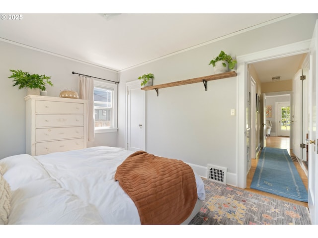 bedroom with visible vents