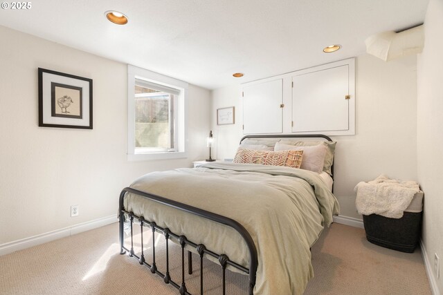 4134 N Concord Ave, Portland, OR 97217 - bedroom featuring baseboards, recessed lighting, and carpet