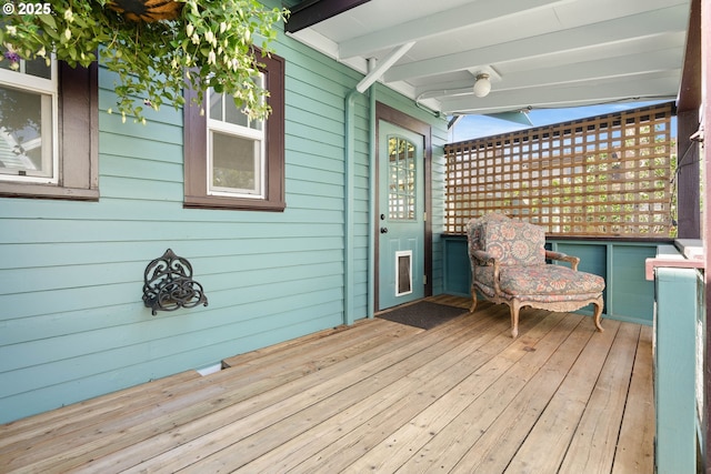 view of wooden deck