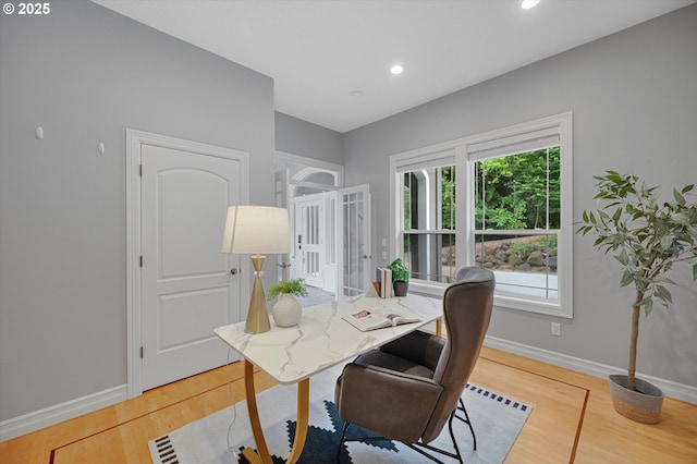 2350 SW Turner Rd, West Linn, OR 97068 - office area featuring light wood-type flooring and recessed lighting