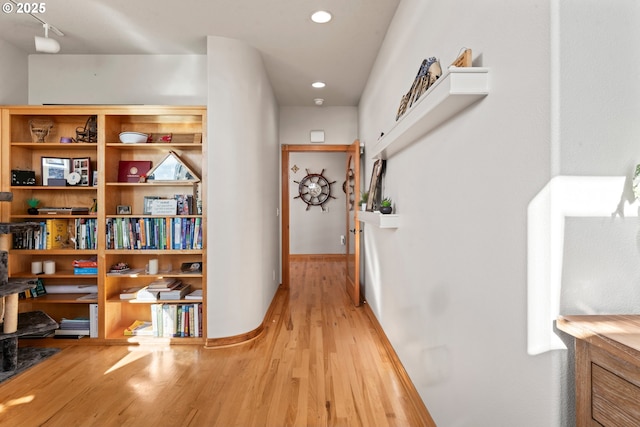 hall featuring light hardwood / wood-style floors