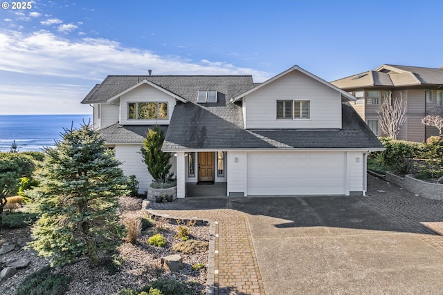 view of property with a garage