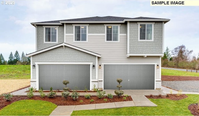 view of front facade featuring a garage