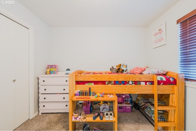 bedroom with carpet