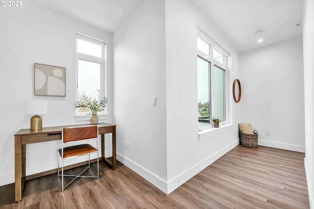 interior space featuring light hardwood / wood-style flooring