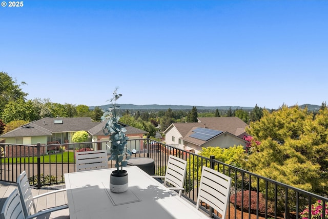 8028 SE 108th Ave, Portland, OR 97266 - balcony with outdoor dining area and a residential view