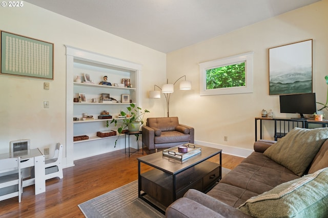 11151117 N Beech St, Portland, OR 97227 - living room with wood finished floors and built in features