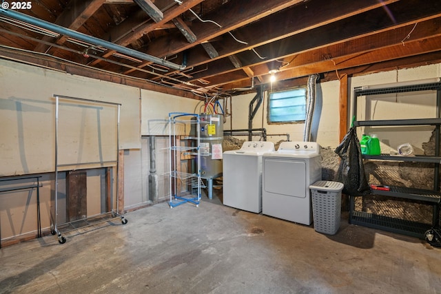 11151117 N Beech St, Portland, OR 97227 - basement featuring separate washer and dryer and strapped water heater