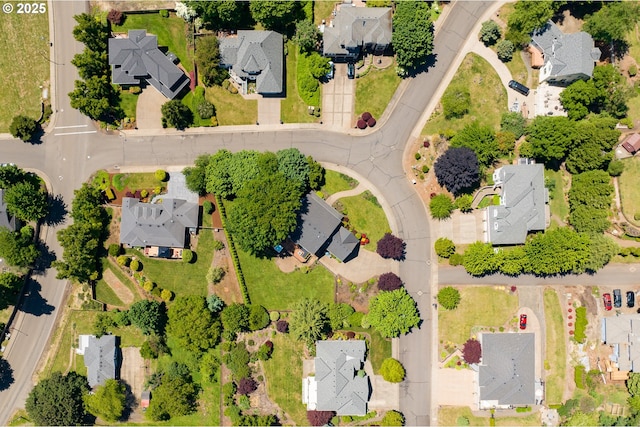 bird's eye view with a residential view