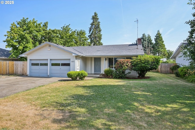 1631 N Clark St, Cornelius, OR 97113 - ranch-style house with asphalt driveway, an attached garage, and a chimney