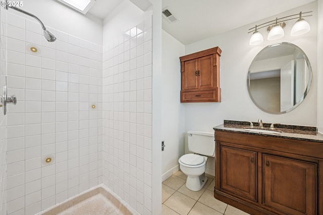 1631 N Clark St, Cornelius, OR 97113 - full bath with a tile shower, vanity, and tile patterned floors