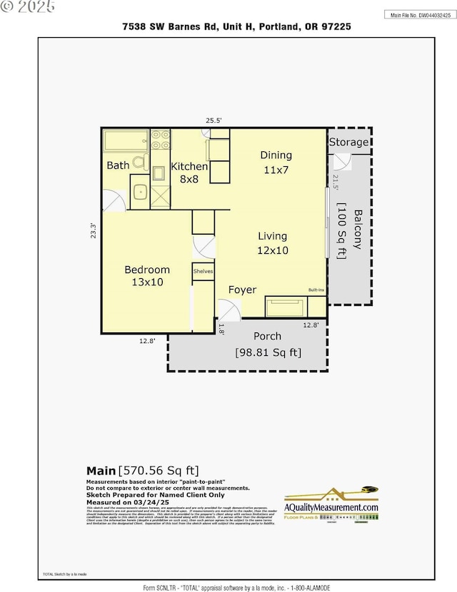 7538 SW Barnes Rd Unit H, Portland, OR 97225 - floor plan / room layout