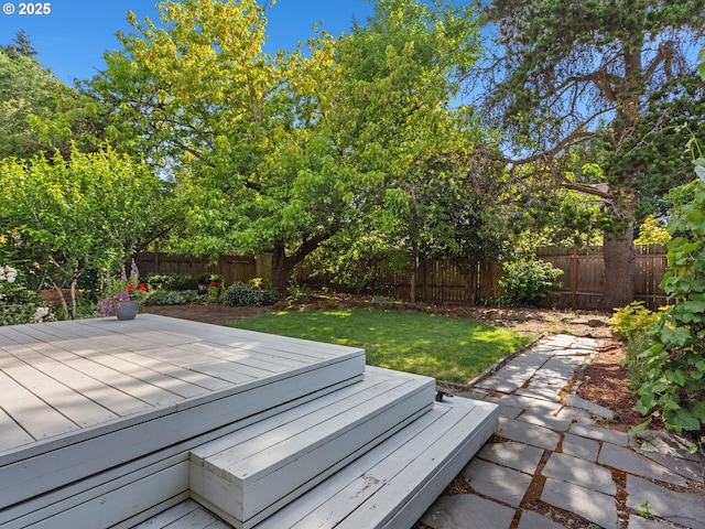 4561 NE 35th Ave, Portland, OR 97211 - wooden deck with a fenced backyard