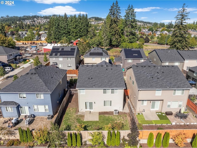 aerial view with a residential view