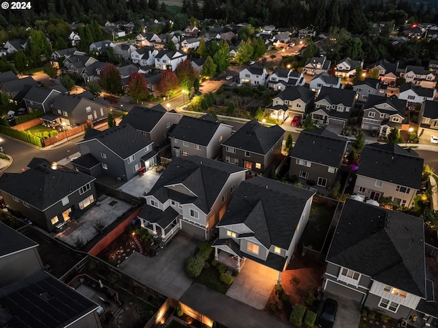 drone / aerial view with a residential view