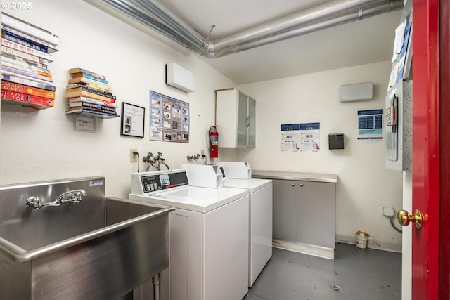 1919 NW Hoyt St Unit 104, Portland, OR 97209 - laundry area with washer and dryer and cabinet space