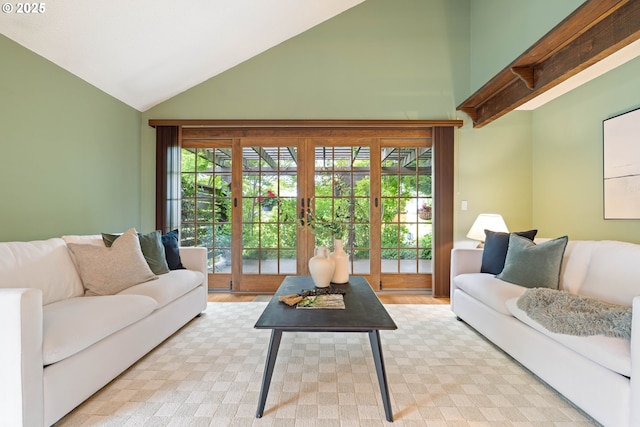 15787 SW Village Cir, Beaverton, OR 97007 - living room with high vaulted ceiling and wood finished floors
