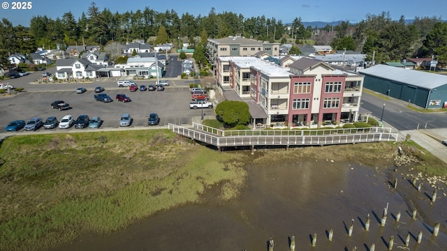 aerial view with a residential view